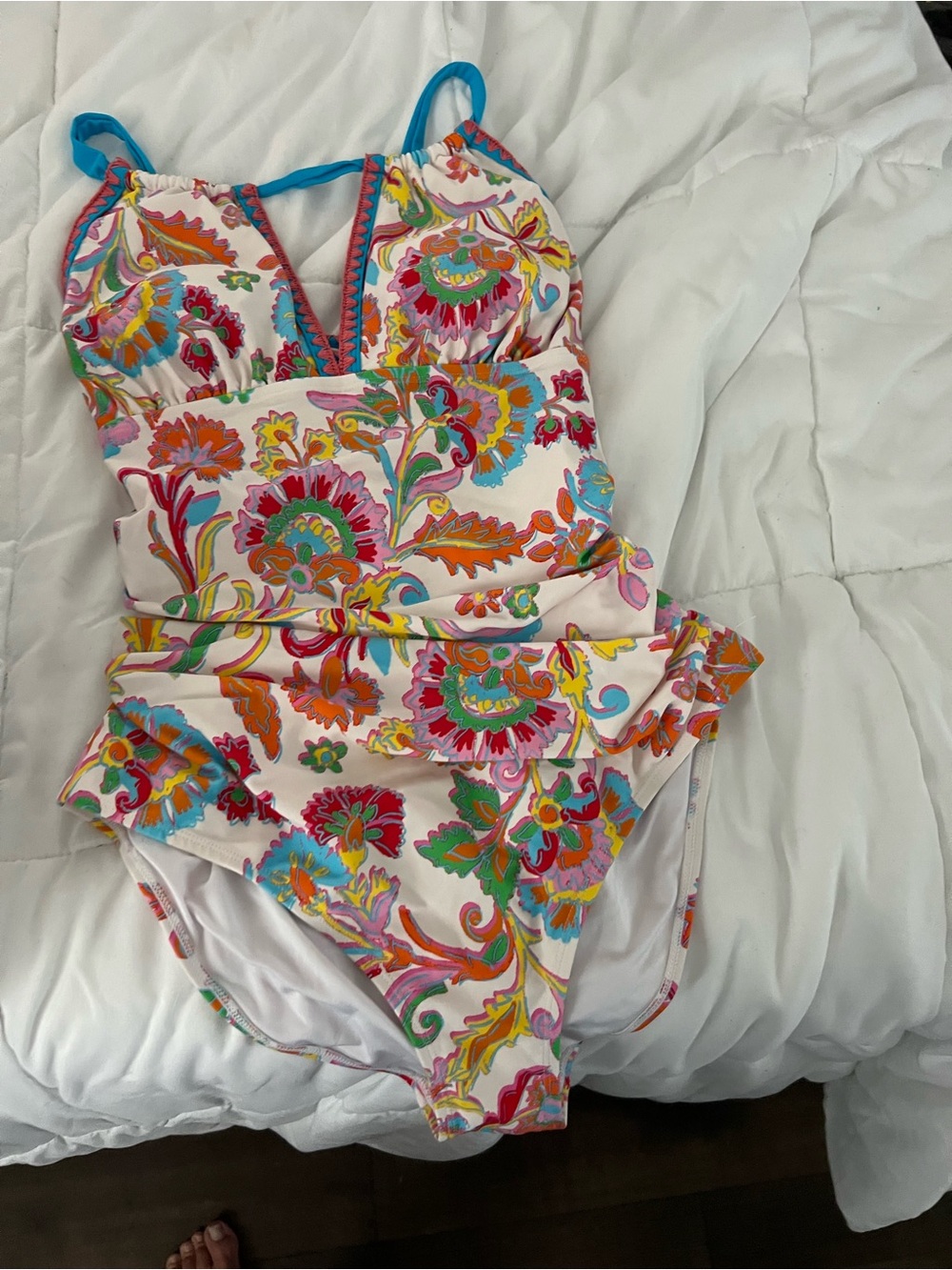 Cupshe Multi Floral Retro Boho Kids One-Piece Swimsuit
